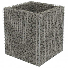 Jardinieră gabion, 90 x 90 x 100 cm, oțel galvanizat - Img 2