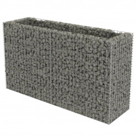 Jardinieră gabion, oțel galvanizat, 180 x 50 x 100 cm - Img 2