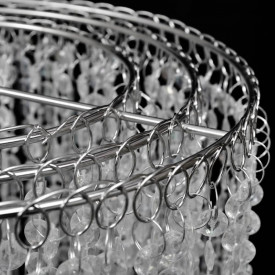 Lampă de tavan cu cristale  26 x 70 cm - Img 4