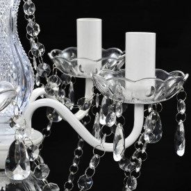 Lustră transparentă de cristal artificial cu 5 becuri - Img 7