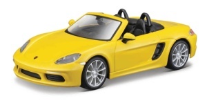 Macheta Bburago 1:32 Colectie-Porsche 718 Boxster Galben Metalic Bb43049Gal - Img 2