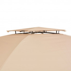 Marchiză pavilion de grădină, perdele, hexagonal, 360x265 cm - Img 6