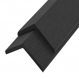 Margini cornier pentru terasă WPC, 5 buc, 170 cm, negru - Img 2