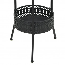 Masă bistro stil vintage, metal, rotundă, 40 x 70 cm, negru - Img 5