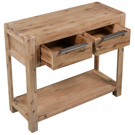 Masă consolă, 82 x 33 x 73 cm, lemn masiv de acacia - Img 3