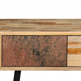Masă consolă Lemn masiv de tec reciclat 120x30x76 cm - Img 6