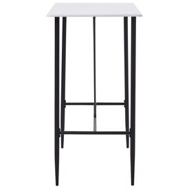 Masă de bar, alb, 120 x 60 x 110 cm, MDF - Img 2