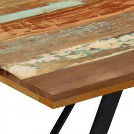 Masă de bucătărie, 140 x 80 x 76 cm, lemn masiv reciclat - Img 5