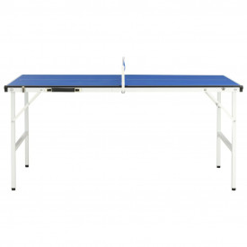 Masă de ping pong cu fileu, albastru, 152 x 76 x 66 cm - Img 2
