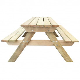 Masă picnic din lemn 150 x 135 x 71,5 cm - Img 3