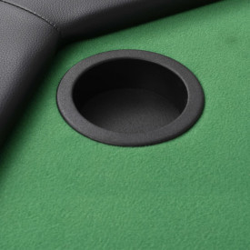 Masă poker pliabilă în două părți, 8 jucători, octogonal, Verde - Img 5
