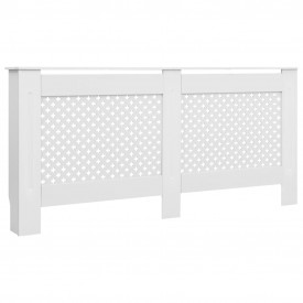 Mască pentru calorifer, alb, 172x19x81,5 cm, MDF - Img 2