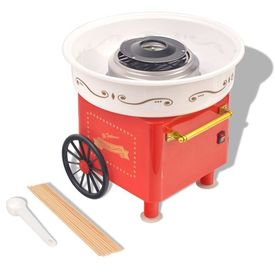 Mașină vată de zahăr cu roți, 480 W, roșie