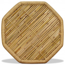Măsuță de cafea Bambus Octogonal 60x60x45 cm - Img 6