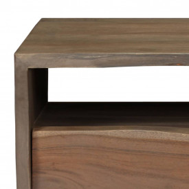 Măsuță de cafea, gri, 90x50x40 cm, lemn masiv de acacia - Img 6