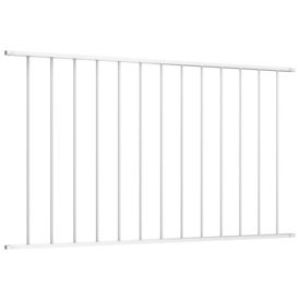 Panou de gard, alb, 1,7 x 1,25 m, oțel vopsit electrostatic - Img 1