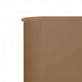Paravan anti-vânt cu 6 panouri, gri taupe, 800x80 cm, textil - Img 4