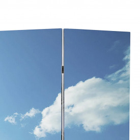 Paravan de cameră pliabil, 240 x 170 cm, plajă - Img 2