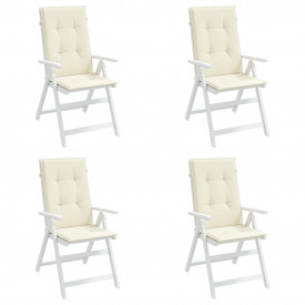 Perne scaun de grădină, 4 buc, crem, 120x50x3 cm - Img 3