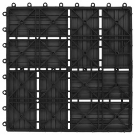 Plăci de pardoseală, 22 buc., negru, 30 x 30 cm, WPC, 2 mp - Img 6