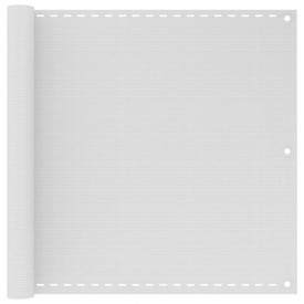 Prelată pentru balcon din HDPE, 90 x 400 cm, alb