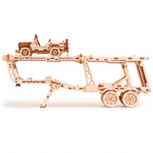 Puzzle 3D din lemn remorca auto pentru tirul Big Rig - Img 3