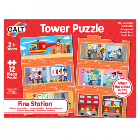 Puzzle turn pompieri Galt, 12 piese extra lungi, JGC1005545 - Img 1
