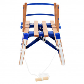 Sanie pliabilă pentru zăpadă cu spătar, lemn, 110 cm - Img 2