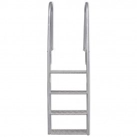 Scară amdocare/piscină cu 4 trepte, aluminiu, 170 cm - Img 2