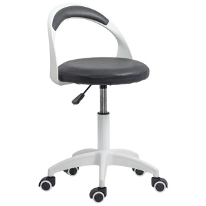 Scaun laborator OFF1021, rotativ, baza polipropilena, piele ecologica, inaltime ajustabila, 100 kg - Img 2