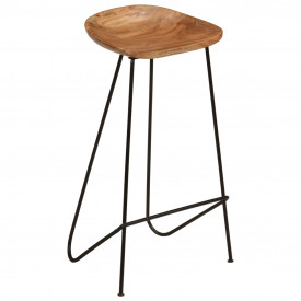 Scaune de bar, 2 buc.,41x36x76 cm, lemn masiv de acacia - Img 12