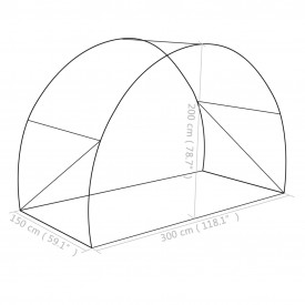 Seră cu fundație din oțel, 4,5 m², 300 x 150 x 200 cm - Img 12