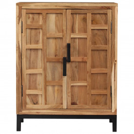 Servantă, lemn masiv de acacia, 60 x 35 x 76 cm, maro - Img 2