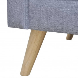 Set canapele cu 2 locuri și 3 locuri, textil, gri deschis - Img 8