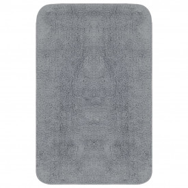 Set covorașe baie, 2 buc., gri, textil - Img 2