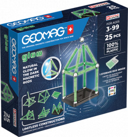 Set de constructie magnetic Geomag Glow 25 piese, 328 - Img 1
