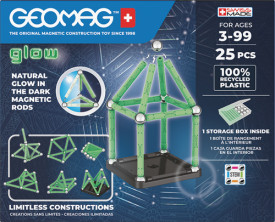 Set de constructie magnetic Geomag Glow 25 piese, 328 - Img 3