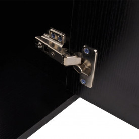 Set mobilier baie 11 piese cu chiuvete și robinete incluse, Negru - Img 5