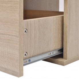 Set mobilier baie 9 piese cu chiuvete și robinete incluse, Bej - Img 5
