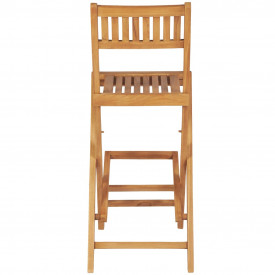 Set mobilier bar, 3 piese, lemn masiv de tec - Img 12