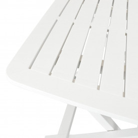 Set mobilier bistro pliabil, 3 piese, alb, plastic - Img 5
