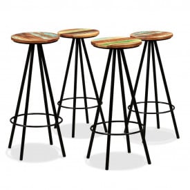 Set mobilier de bar, 5 piese, lemn masiv reciclat - Img 8