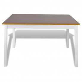 Set mobilier de bucătărie, 5 piese, maro și alb - Img 3