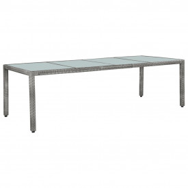 Set mobilier de exterior, 21 piese, poliratan, gri - Img 2