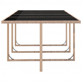 Set mobilier de exterior 37 piese, poliratan, gri/bej - Img 6
