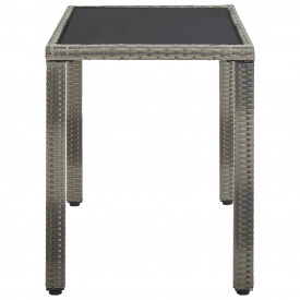 Set mobilier de exterior cu perne, 5 piese, gri, poliratan - Img 7