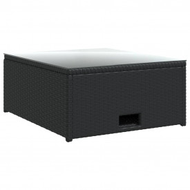 Set mobilier de grădină, 12 piese, poliratan, negru - Img 12