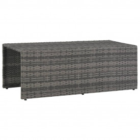 Set mobilier de grădină cu perne, 6 piese, gri, poliratan - Img 9