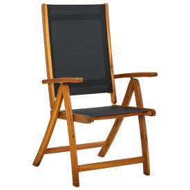 Set mobilier exterior din lemn de acacia, pliabil, șapte piese - Img 2