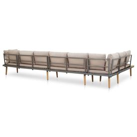Set mobilier grădină cu perne, 7 piese, lemn masiv de acacia - Img 2